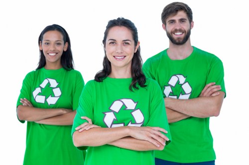Types of business waste including electronics and packaging